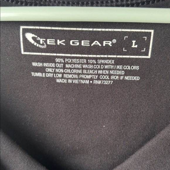 Tek Gear Black Yoga Top with Gray Accents - Picture 2 of 5